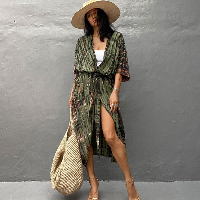 Amaria Printed Beach Cover Robes