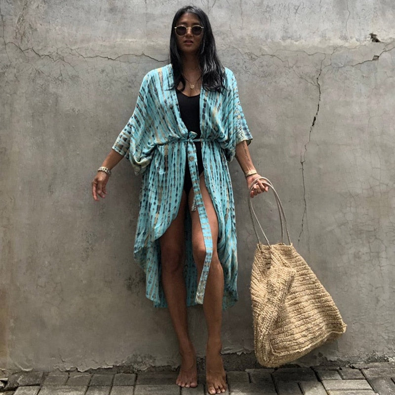 Amaria Printed Beach Cover Robes