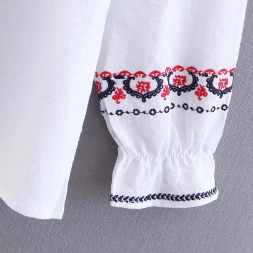 Angkasa Folk Embroidery Tassel Blouse - 3 Colors