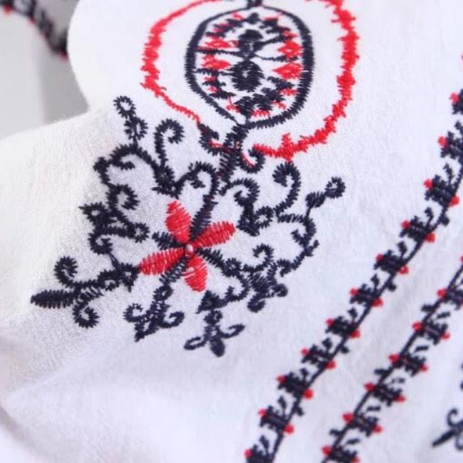 Angkasa Folk Embroidery Tassel Blouse - 3 Colors