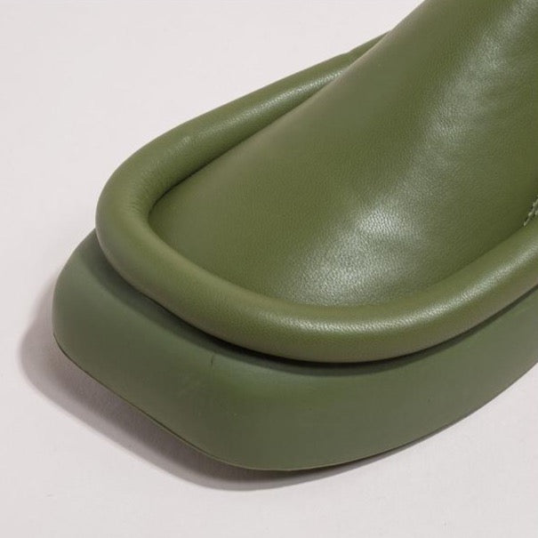 Arma Minimalist Faux Leather Slippers - 3 Colors