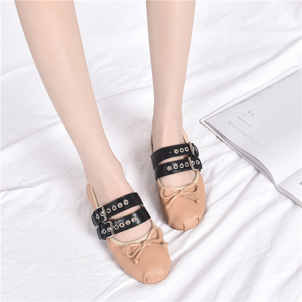 Aurelia Buckle Strap Ballet Flats - 5 Styles
