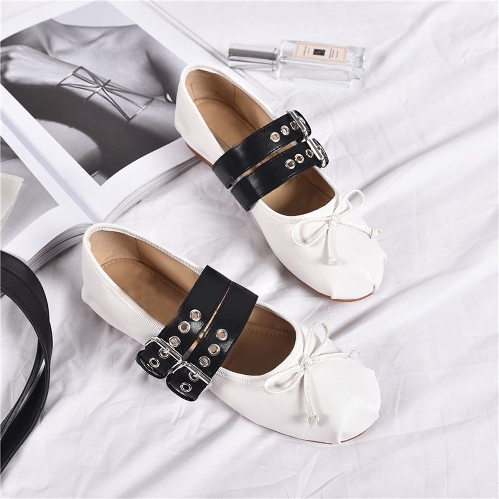 Aurelia Buckle Strap Ballet Flats - 5 Styles