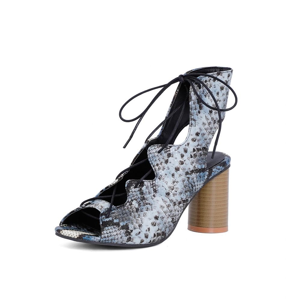 Bethany Animal Prints Gladiator Lace-Up Heels - 4 Colors