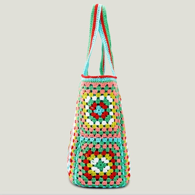 Bohemian Crochet Knit Totes - 16 Colors