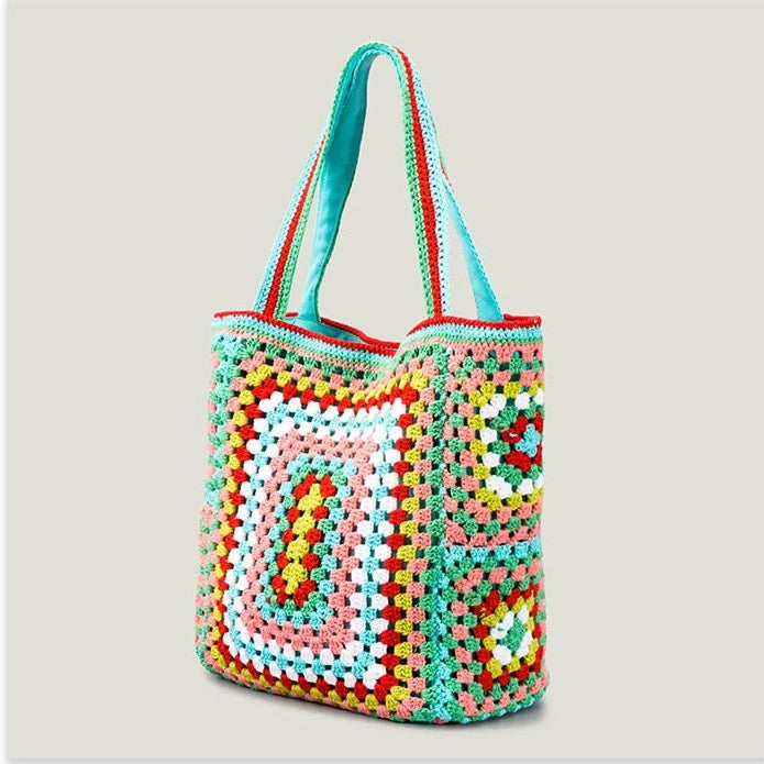 Bohemian Crochet Knit Totes - 16 Colors