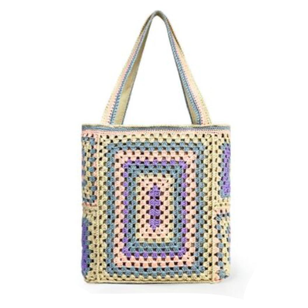 Bohemian Crochet Knit Totes - 16 Colors