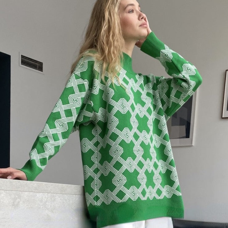 Bonnie Graphic Print Sweaters - 4 Colors