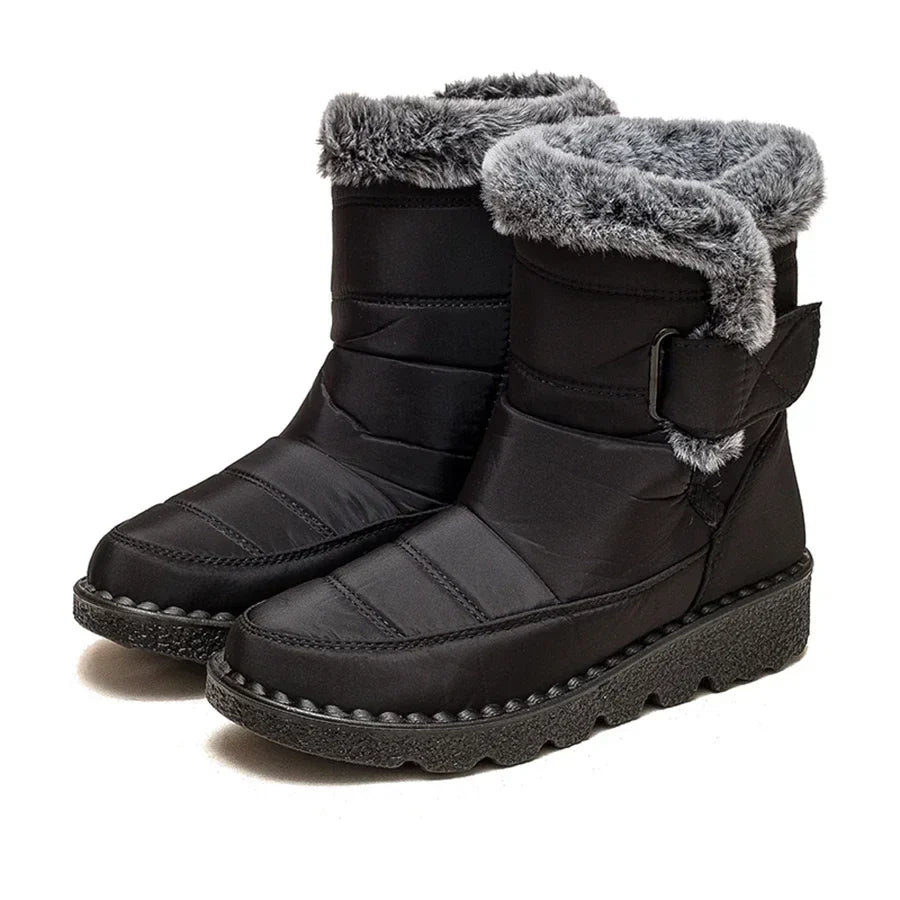 Boots Snow Plush Shoes Woman Platform Women's Boots Flat Keep Warm Shoes Casual Plus Size Winter Boots Botas Mujer