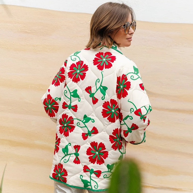 Calypso Printed Quilted Padded Parka Jacket - 2 Patterns