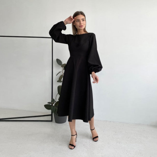 Camila Backless Midi Dress - 3 Colors