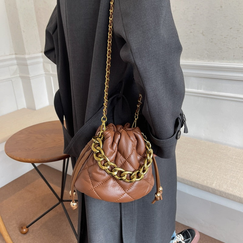 Cecila Quilted Pouch Mini Tote Bag - 3 Colors