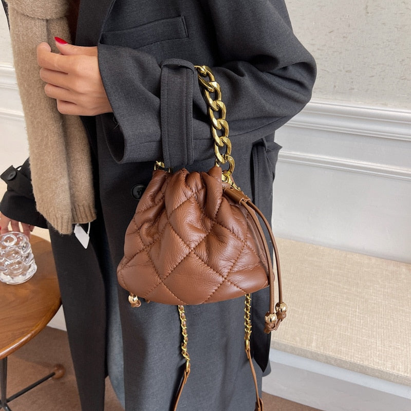 Cecila Quilted Pouch Mini Tote Bag - 3 Colors
