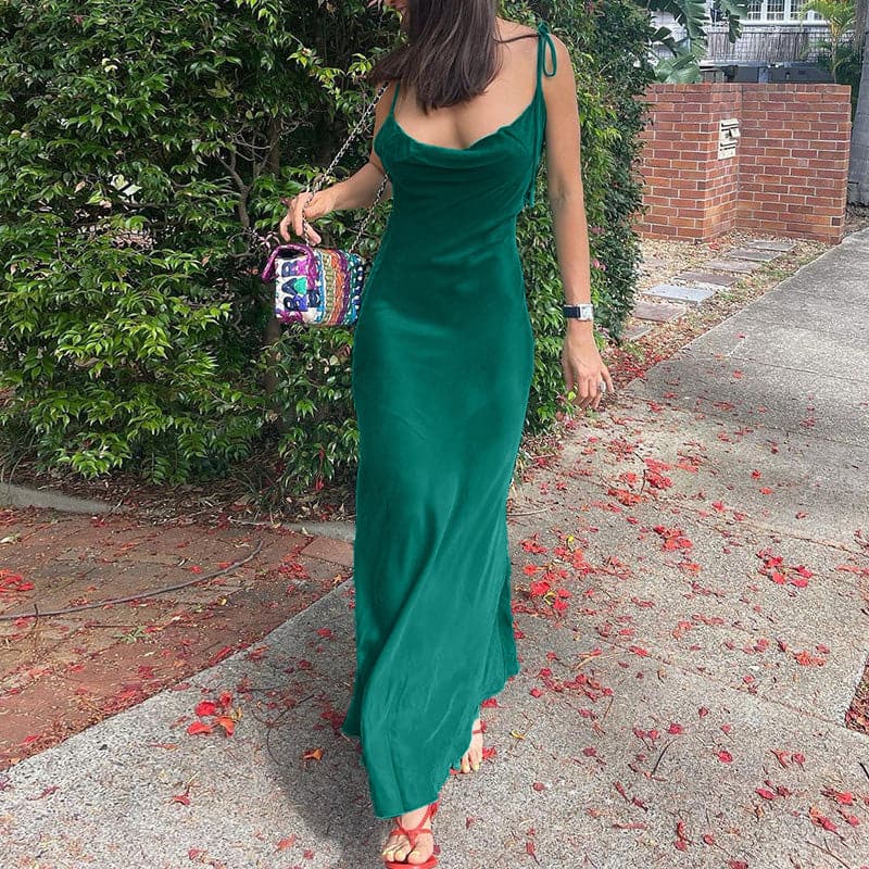 Clytie Fashion Spaghetti Straps Maxi Dress