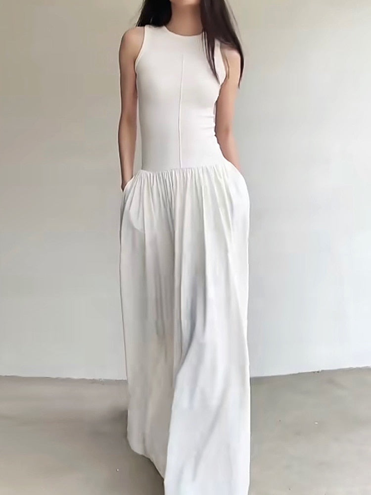 Cora Minimalist Tank and Flare Maxi Dress - 2 Colors