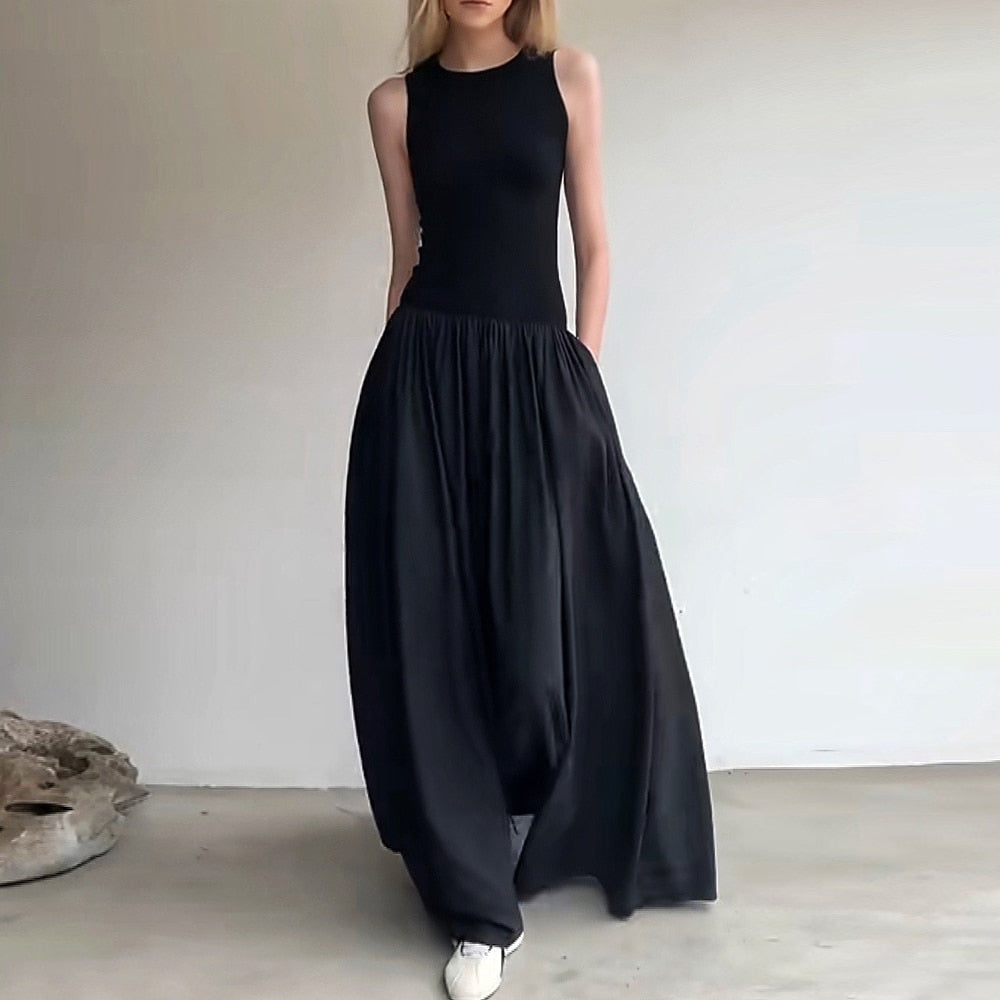 Cora Minimalist Tank and Flare Maxi Dress - 2 Colors