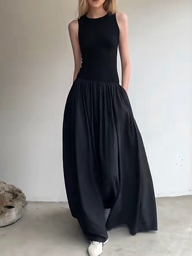 Cora Minimalist Tank and Flare Maxi Dress - 2 Colors