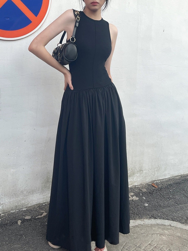 Cora Minimalist Tank and Flare Maxi Dress - 2 Colors