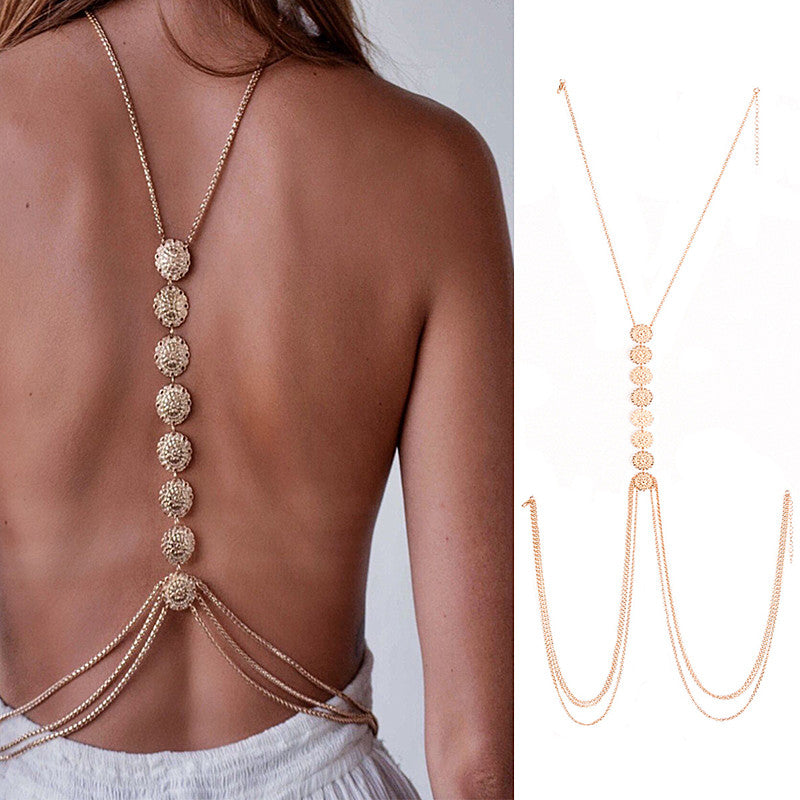 Delilah Sexy Body Chain Necklace - Silver or Gold