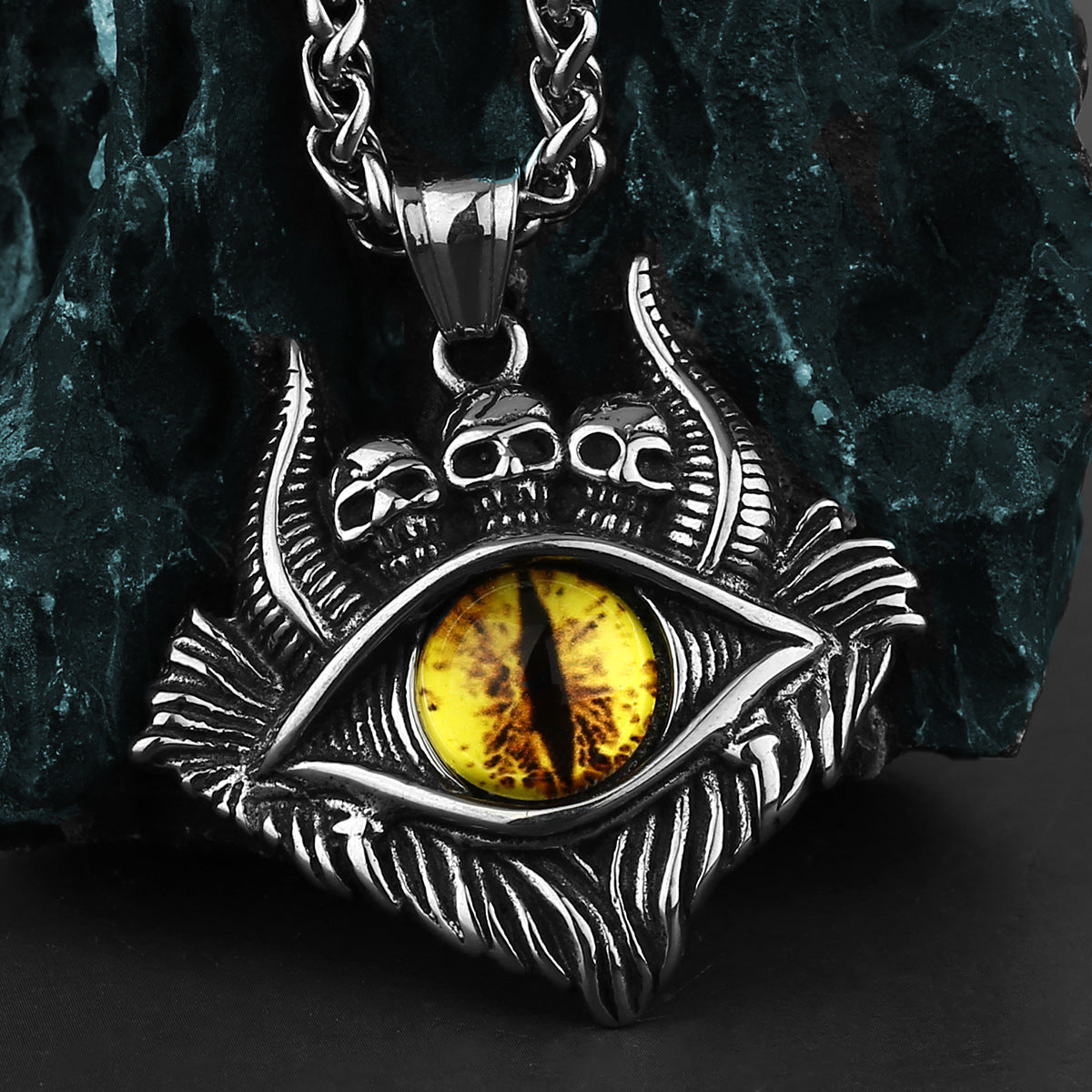 Demon Eye Skull Necklace