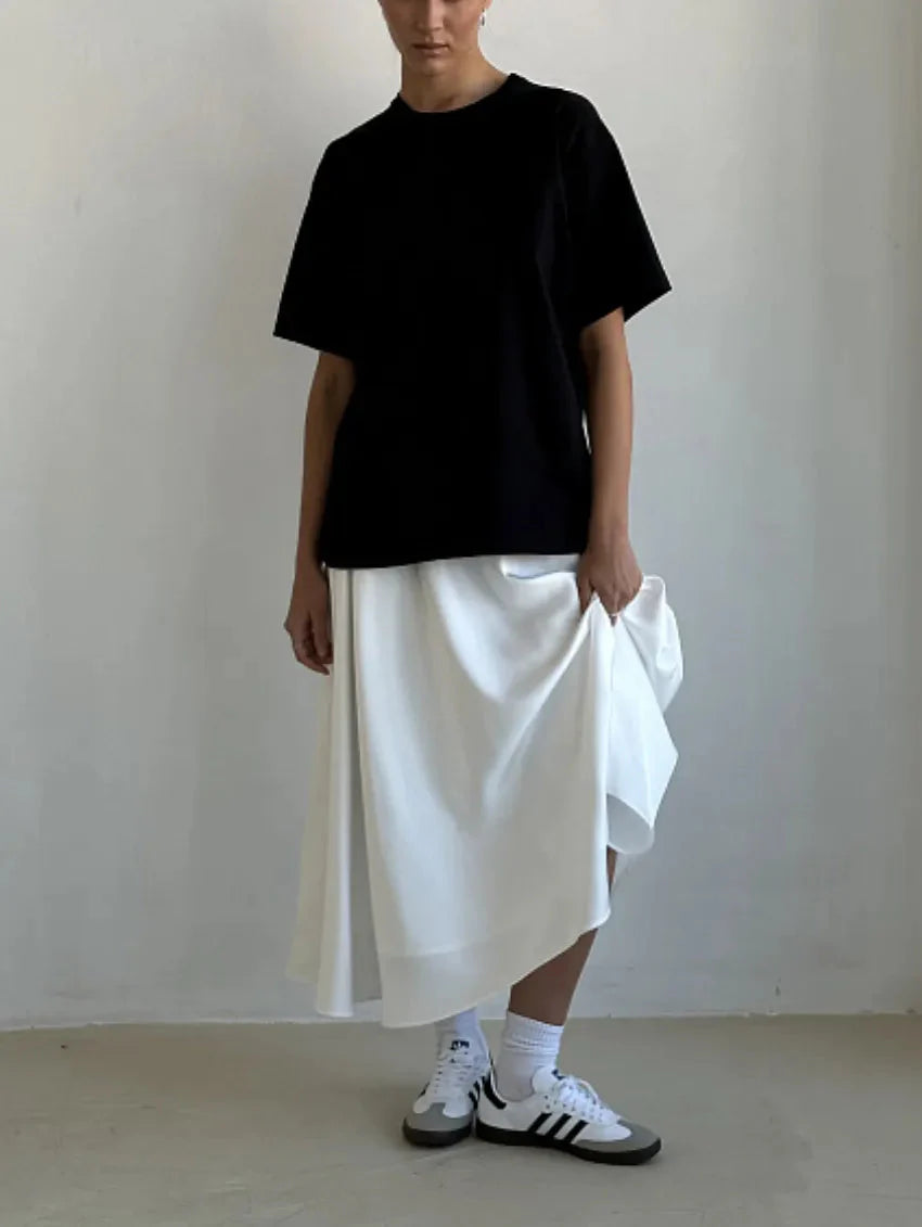 Elegant Satin Flare Maxi Skirts - 3 Colors