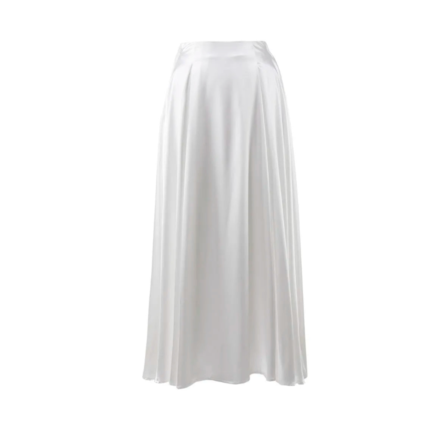 Elegant Satin Flare Maxi Skirts - 3 Colors