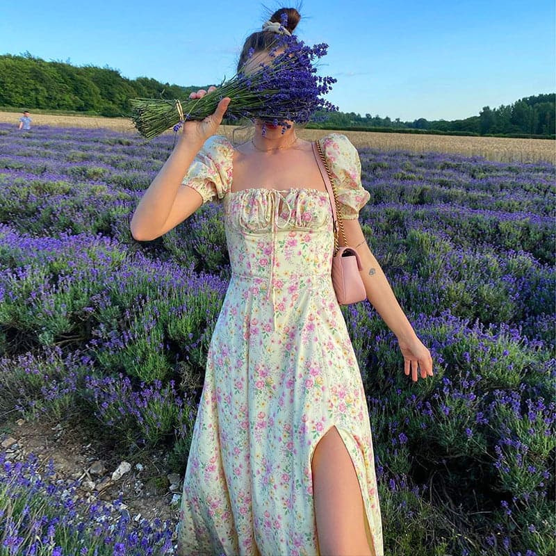 Elegant Summer Dress Casual Print Long Dress