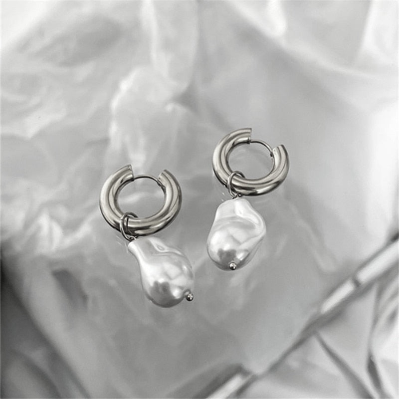 Faye Freshwater Baroque Pearl Drop Earrings