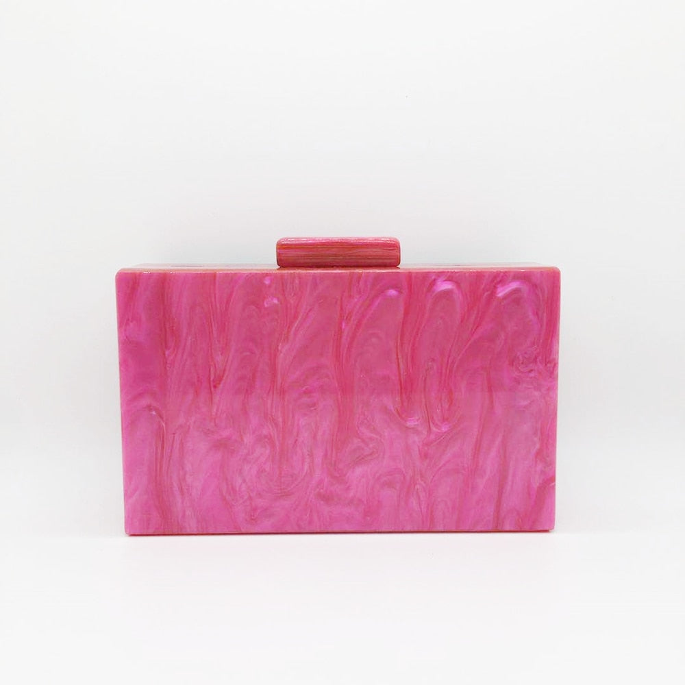 Feria Multi-Color Acrylic Evening Box Clutch
