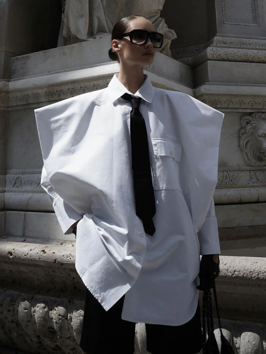 Fiala Oversized Shoulder Shirt Top