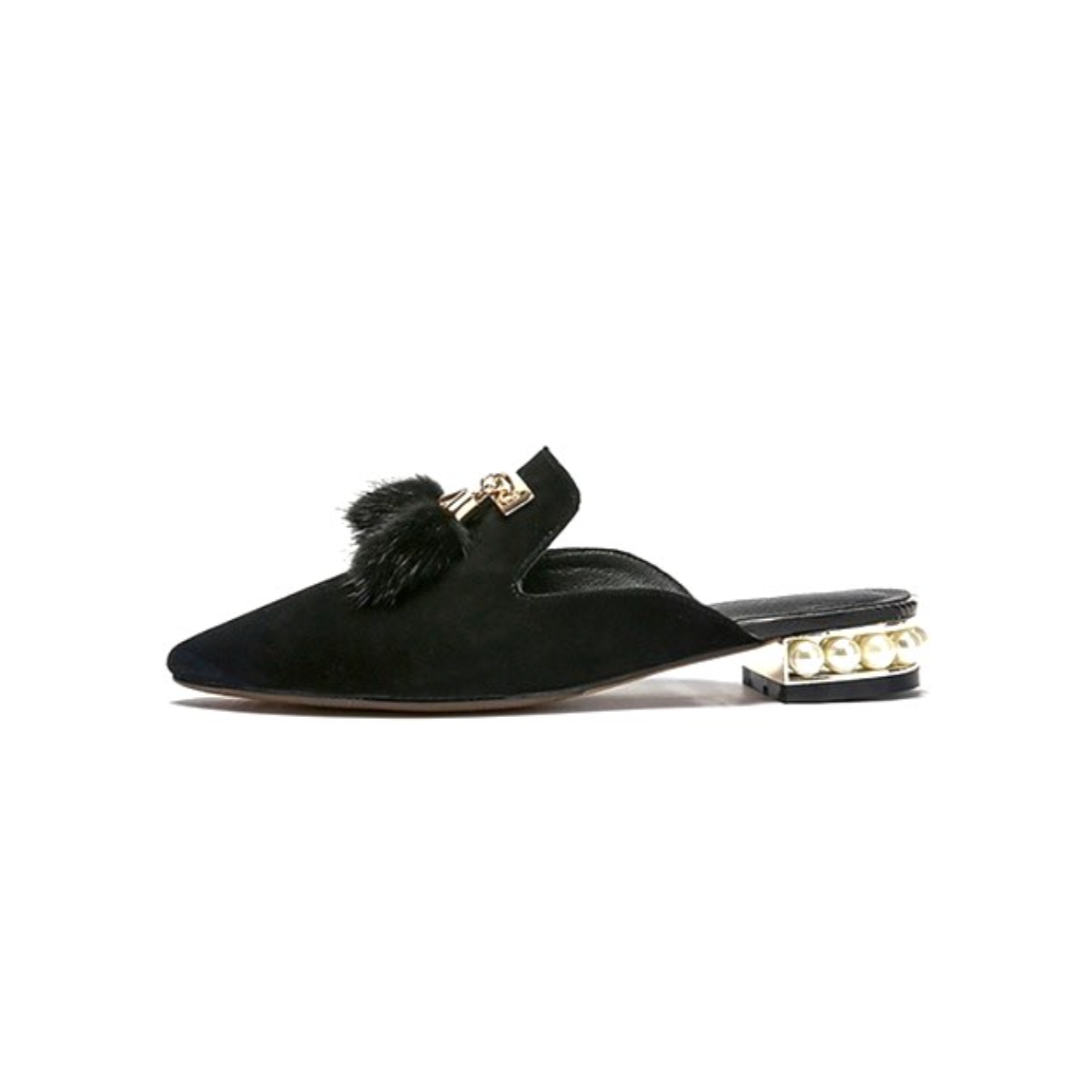 Fur Tassel Suede Mules - 3 Colors