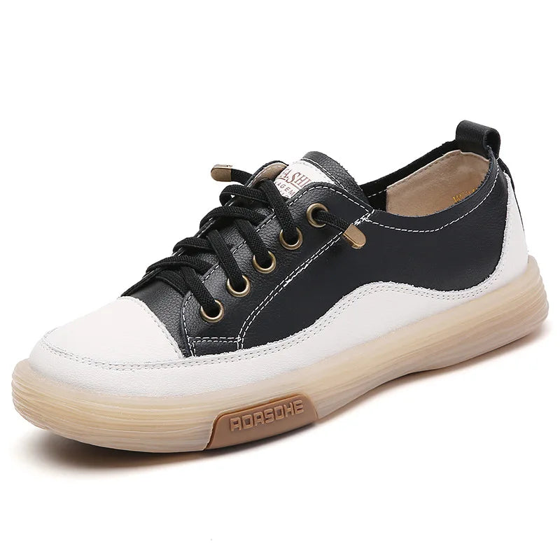 Genuine Leather Slip On Flats Moccasins Women's Loafers Spring Autumn Ladies Shoes Casual Shoes For Woman Sneakers WSH4808