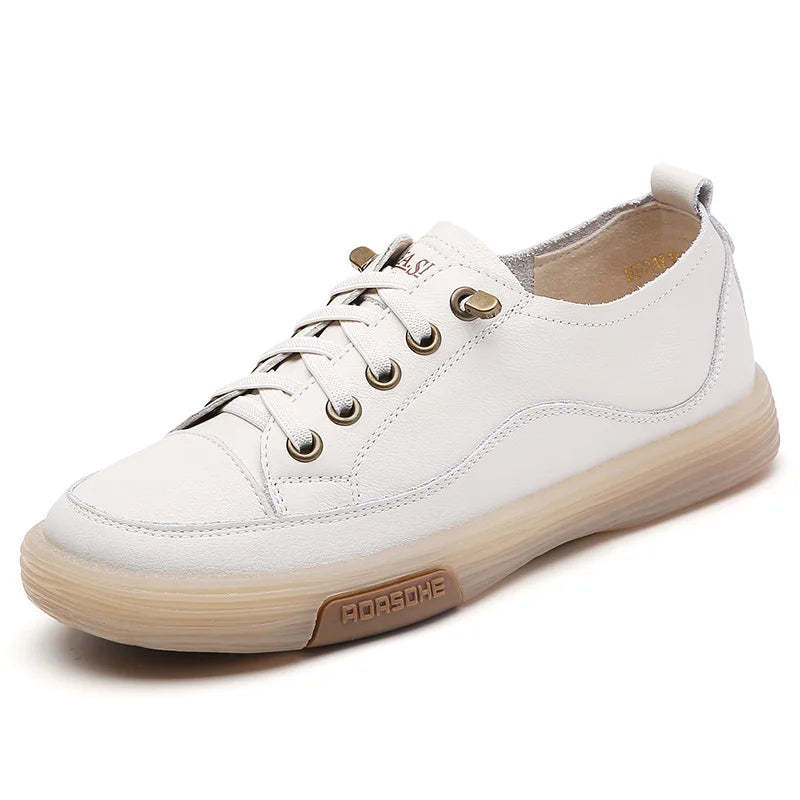 Genuine Leather Slip On Flats Moccasins Women's Loafers Spring Autumn Ladies Shoes Casual Shoes For Woman Sneakers WSH4808