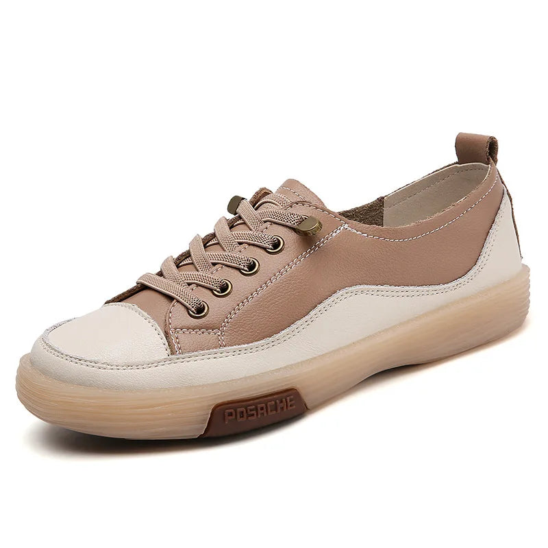 Genuine Leather Slip On Flats Moccasins Women's Loafers Spring Autumn Ladies Shoes Casual Shoes For Woman Sneakers WSH4808