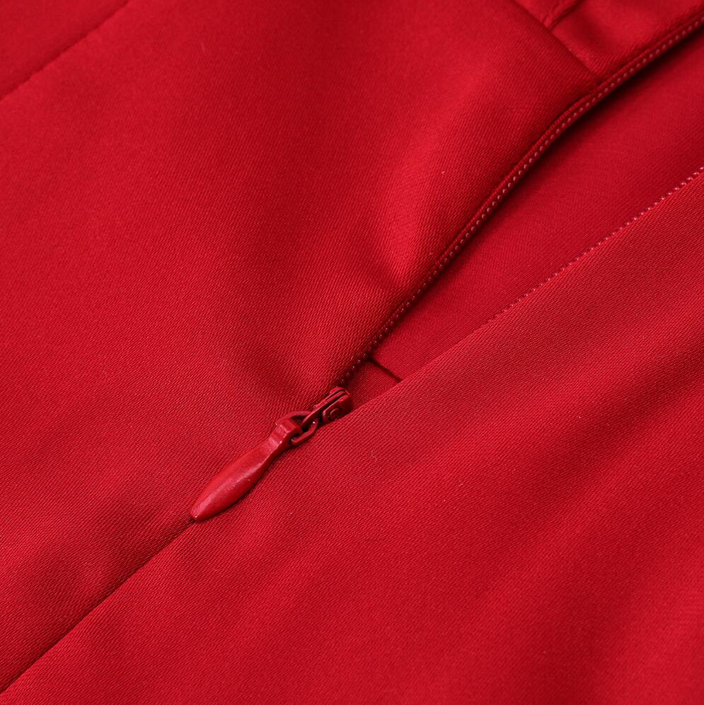 Runway Fashion Off-Shoulder Split Red Corset Dress