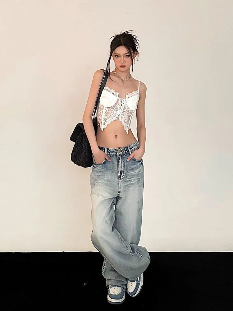 Distressed Baggy Vintage 90s Streetwear Oversized Denim Pant