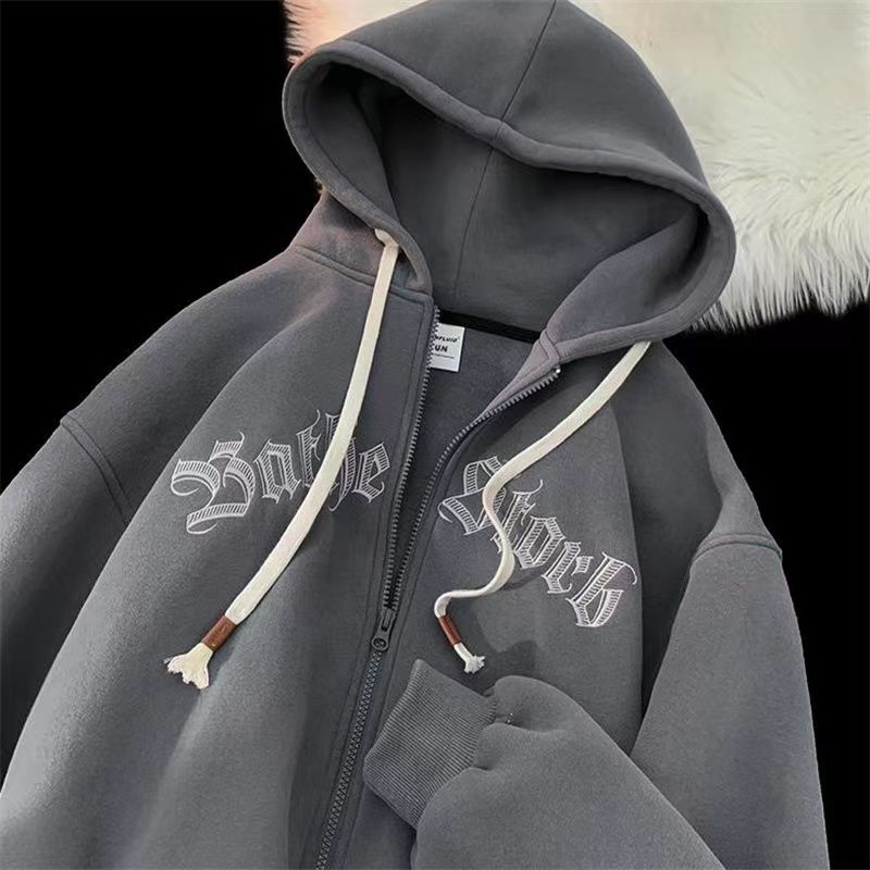 Letter Embroidered Oversized Hoodie