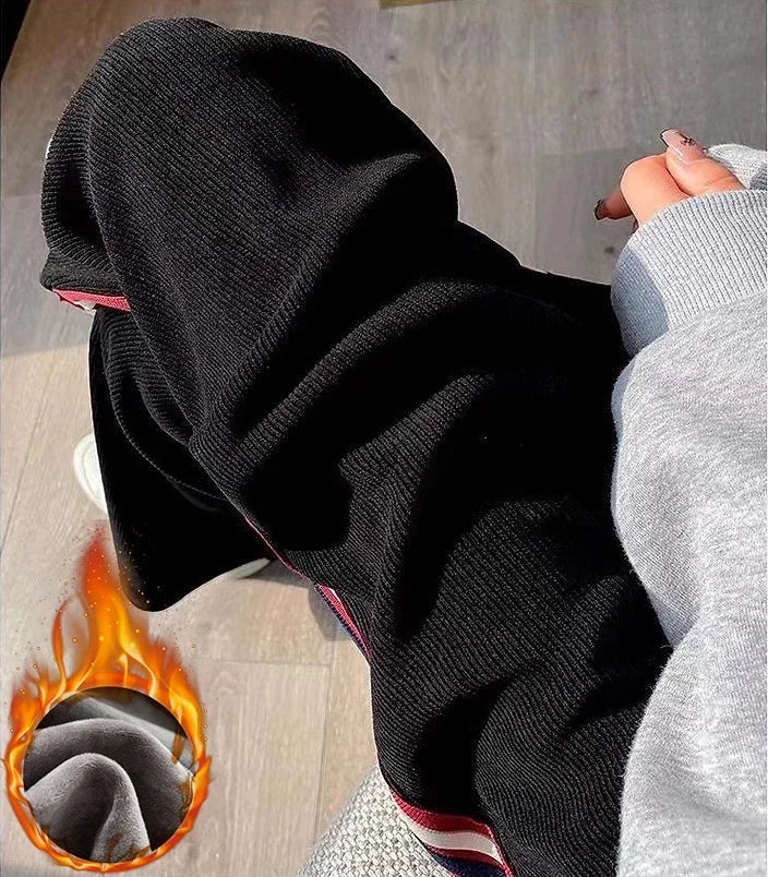 Women's High Waist Wide Leg Thicken Warm Velvet Corduroy Sweatpants