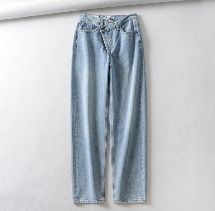 Jamie Side Fly Boyfriend Jeans - Black or Blue