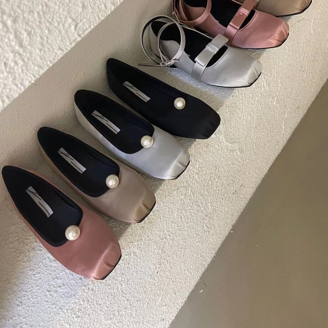 Jannie Satin Ballet Flats - 4 Colors