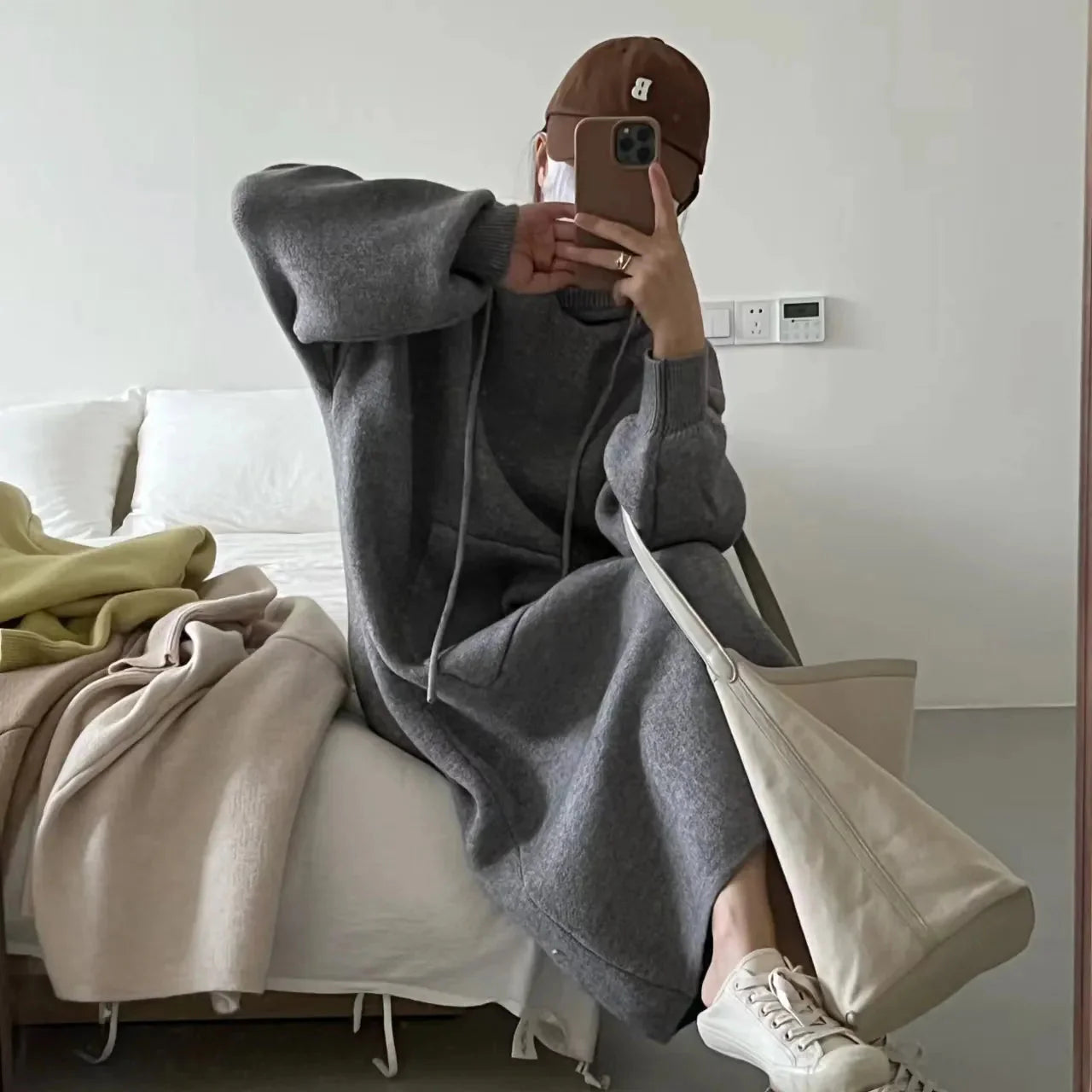 Kaisy Hooded Knit Dress - 5 Colors