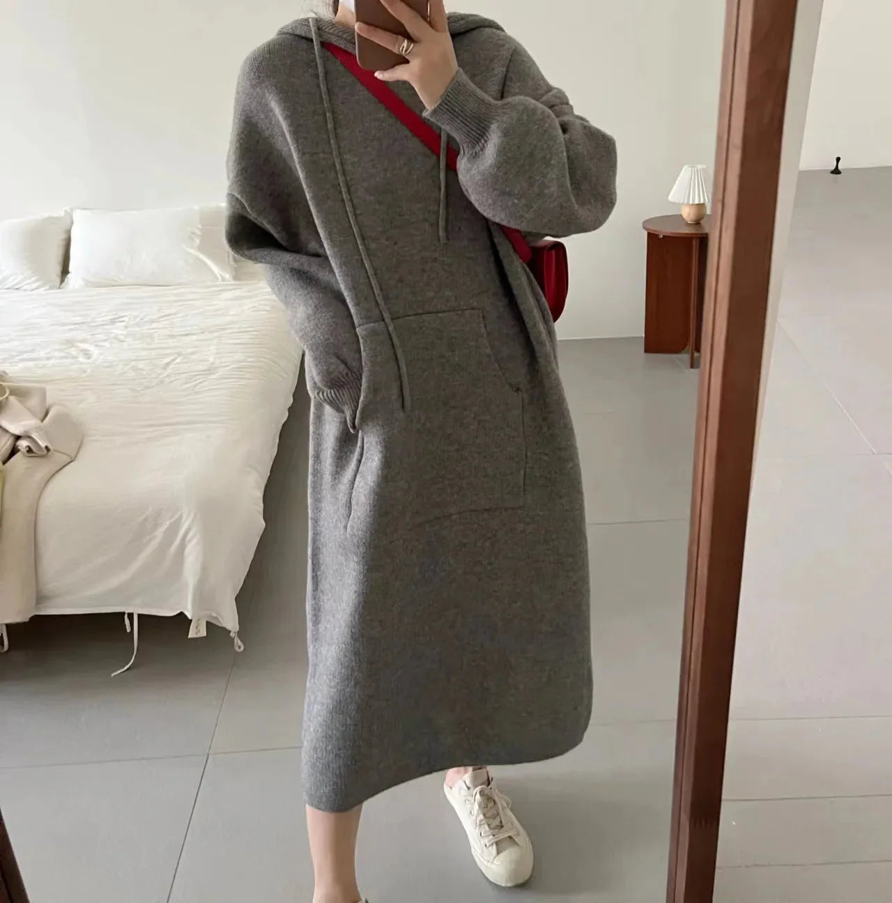 Kaisy Hooded Knit Dress - 5 Colors