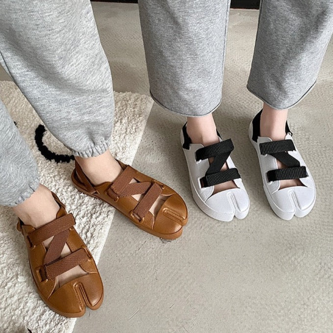 Kanna Split Toe Minimalist Sling Back Sandals - 3 Colors