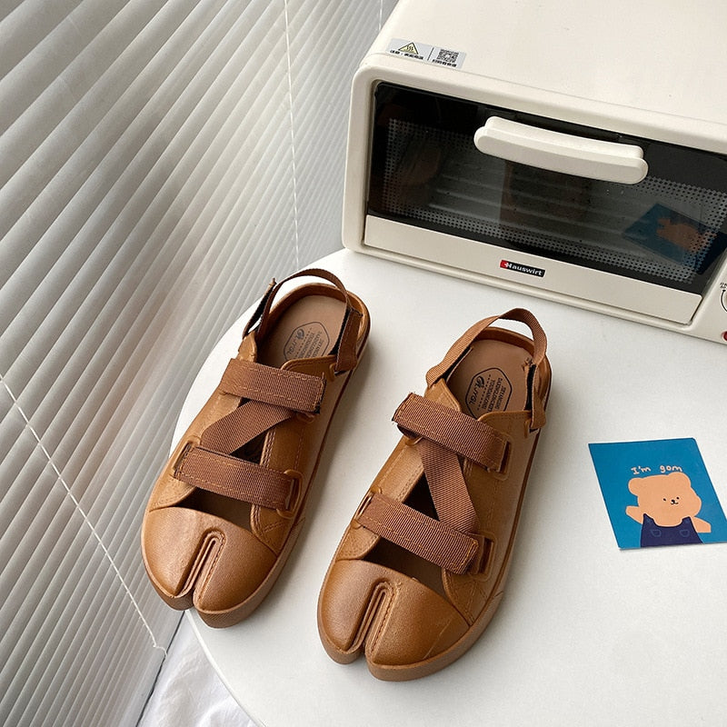 Kanna Split Toe Minimalist Sling Back Sandals - 3 Colors