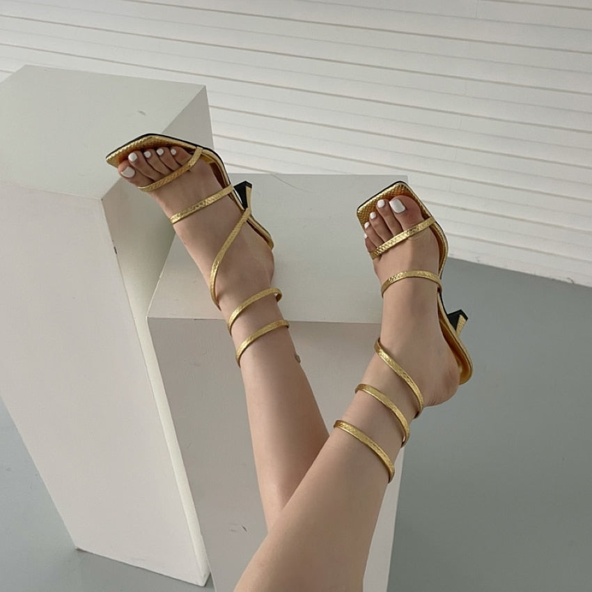 Katniss Wrap Around Gladiator Sandals - 3 Colors