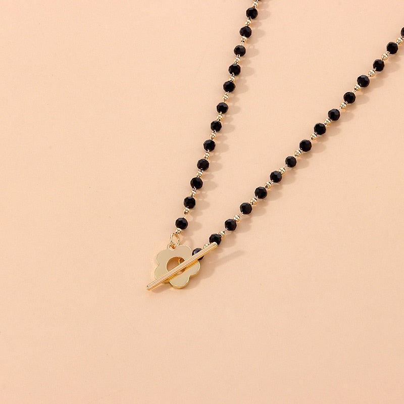 Kaya Bead and Flower Choker Necklace