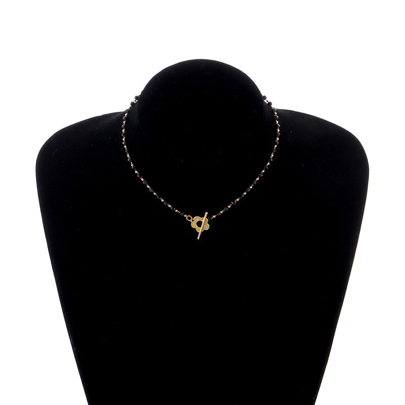 Kaya Bead and Flower Choker Necklace