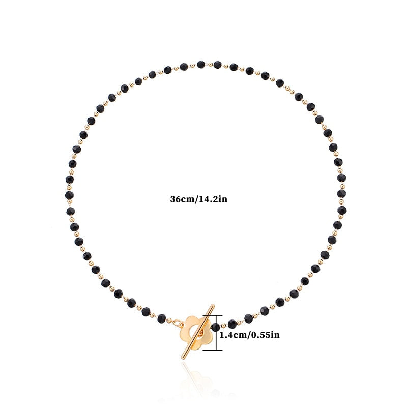 Kaya Bead and Flower Choker Necklace