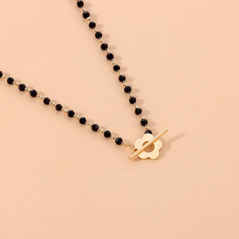Kaya Bead and Flower Choker Necklace