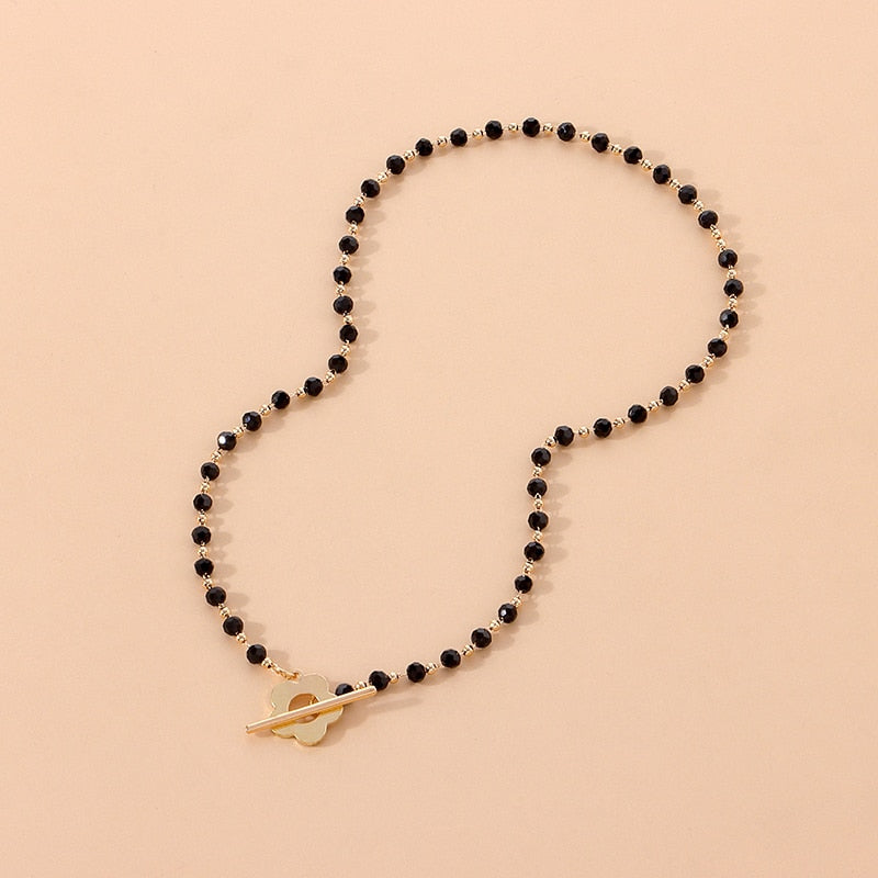 Kaya Bead and Flower Choker Necklace